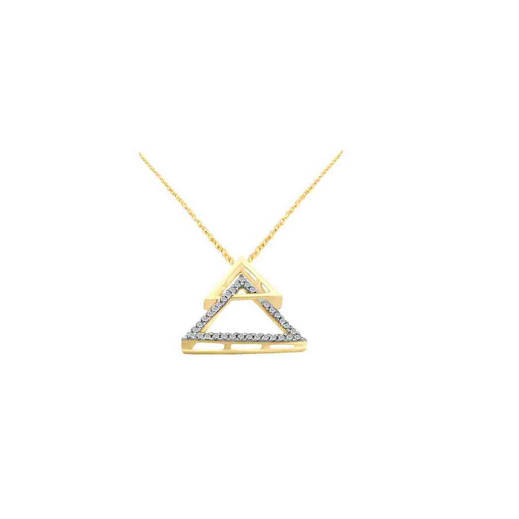 Two Interlocking Triangles Pendant PD31014A